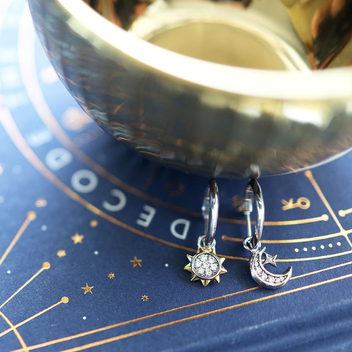 Kit Heath Silver Celeste Pave Sun & Crescent Moon Earrings - MococoKit Heath50492GCZ5038159161599Earrings