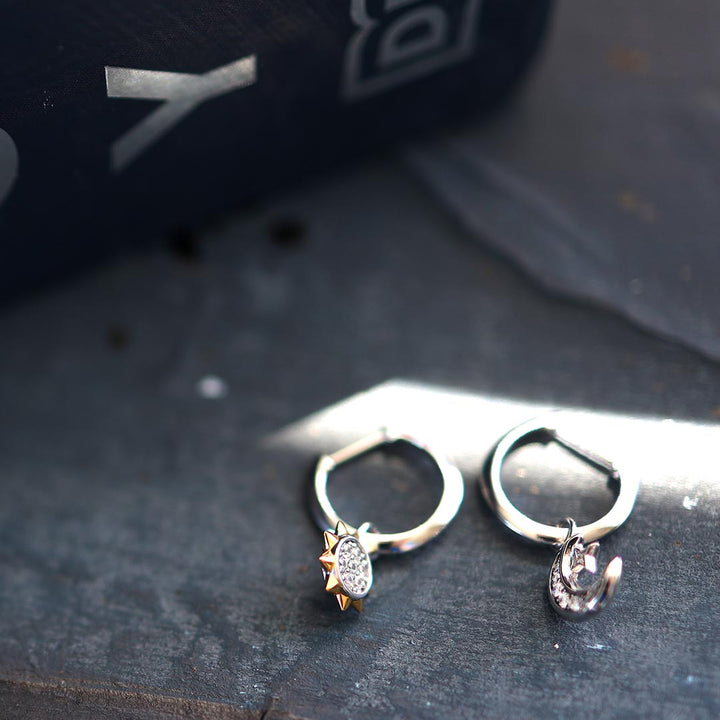 Kit Heath Silver Celeste Pave Sun & Crescent Moon Earrings - MococoKit Heath50492GCZ5038159161599Earrings