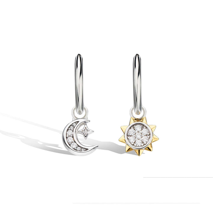 Kit Heath Silver Celeste Pave Sun & Crescent Moon Earrings - MococoKit Heath50492GCZ5038159161599Earrings