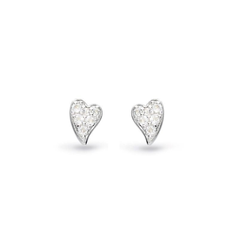 Kit Heath Silver Cherish Precious Pave Heart Stud Earrings - MococoKit Heath30505WT5038159159251Earrings