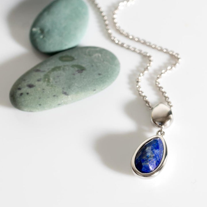 Kit Heath Silver Coast Pebble Azure Due Droplet Necklace - MococoKit Heath90173LP5038159167515Necklaces
