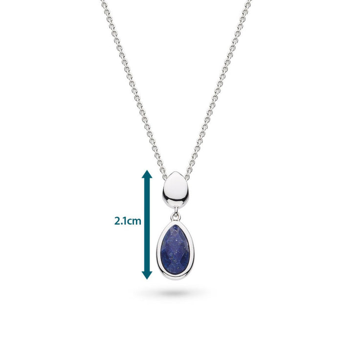 Kit Heath Silver Coast Pebble Azure Due Droplet Necklace - MococoKit Heath90173LP5038159167515Necklaces