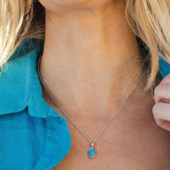 Kit Heath Silver Coast Pebble Azure Gemstone Necklace - MococoKit Heath90172MG5038159167508Necklaces