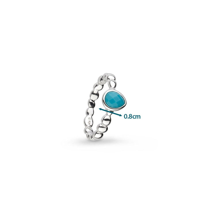 Kit Heath Silver Coast Pebble Azure Ring - MococoKit Heath10172MG/K5038159167966Rings