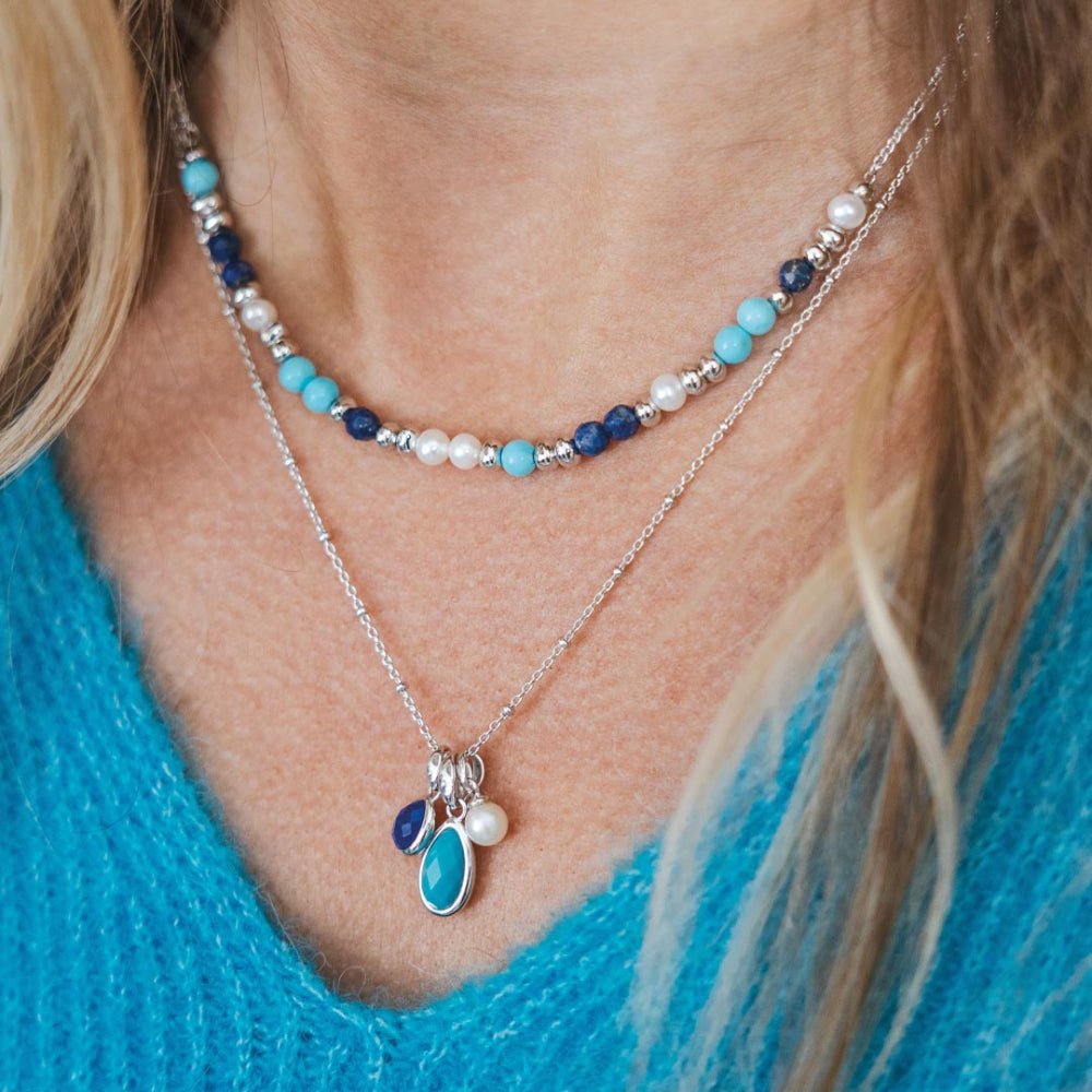 Kit Heath Silver Coast Pebble Azure Trio Pendant Necklace - MococoKit Heath90174LMGP5038159167522Necklaces