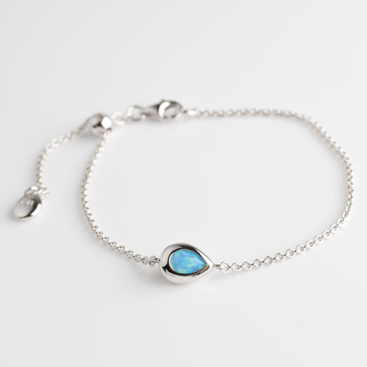 Kit Heath Silver Coast Pebble Blue Blue Opal (Syn) RP 7" Slider Bracelet (A) image 3