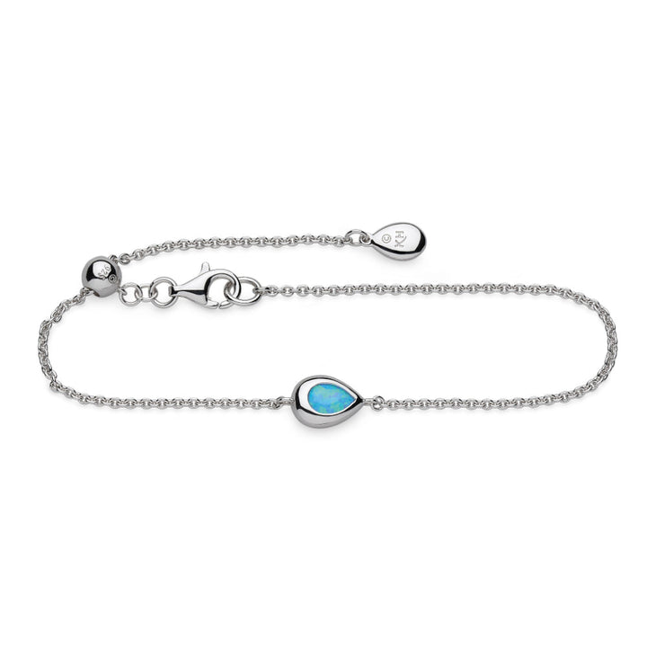 Kit Heath Silver Coast Pebble Blue Blue Opal (Syn) RP 7" Slider Bracelet (A) image