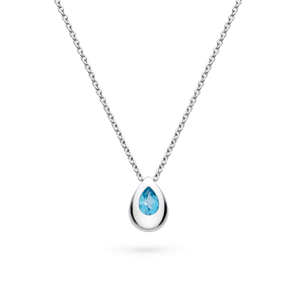 Kit Heath Silver Coast Pebble Blue Swiss Blue Topaz RP 18" Necklace image