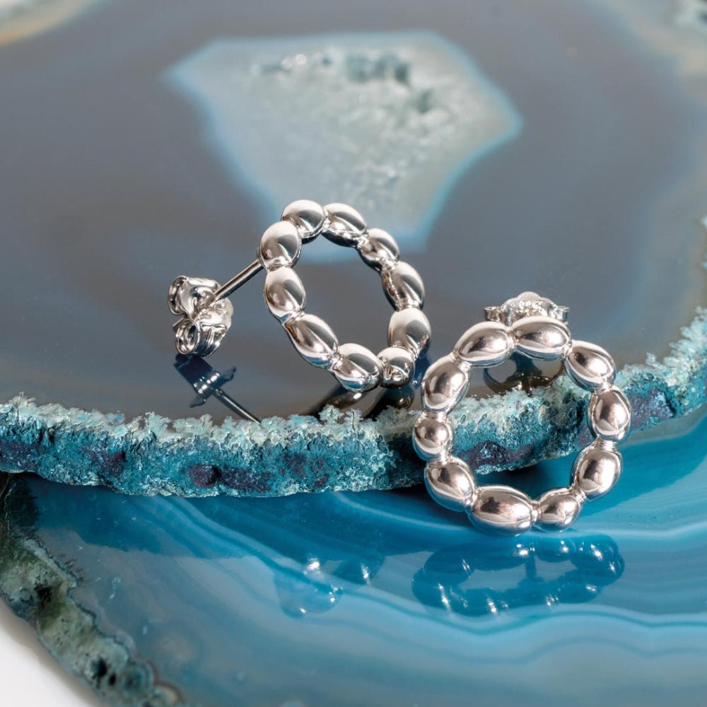Kit Heath Silver Coast Pebble Ridge Circular Stud Earrings - MococoKit Heath40172RP5038159167706Earrings