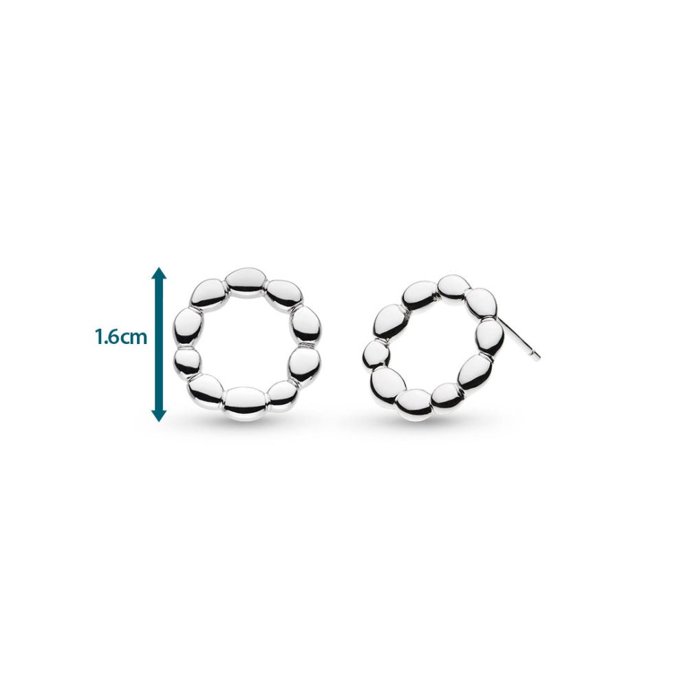 Kit Heath Silver Coast Pebble Ridge Circular Stud Earrings - MococoKit Heath40172RP5038159167706Earrings