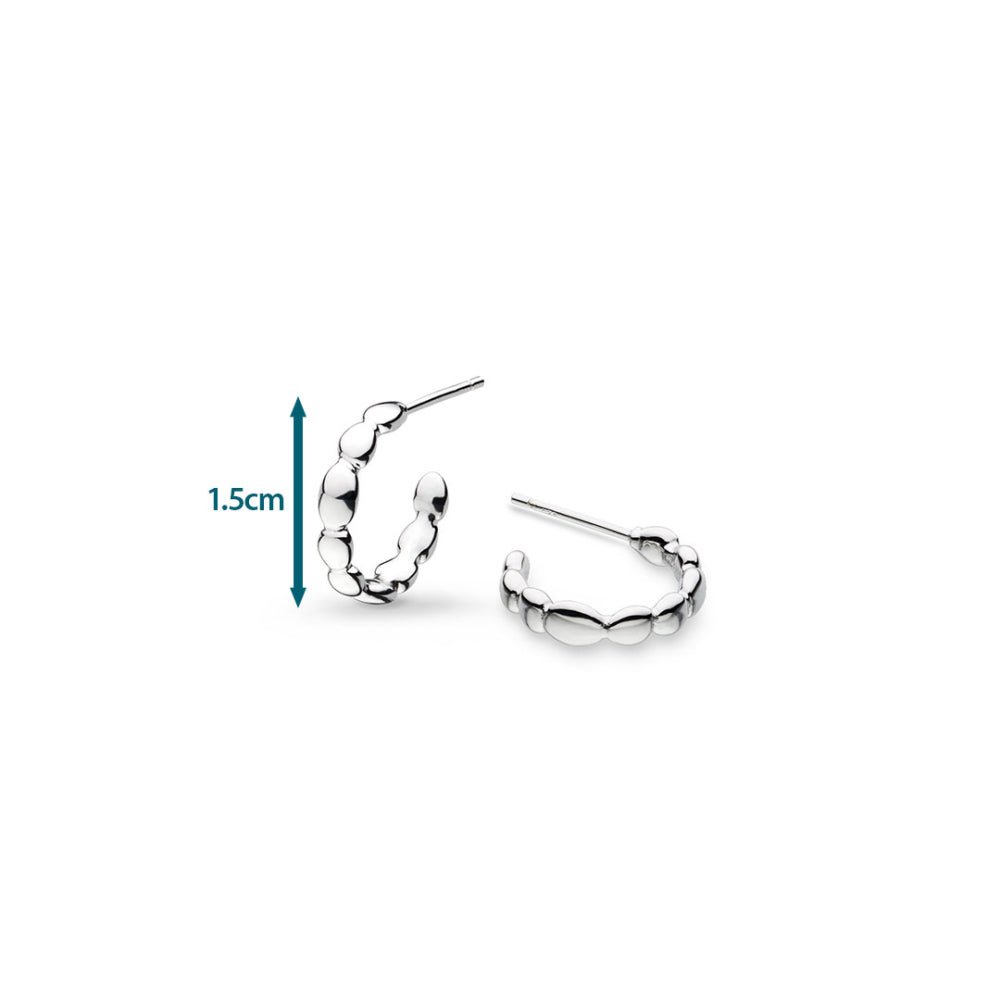 Kit Heath Silver Coast Pebble Ridge Semi Hoop Earrings - MococoKit Heath60171RP5038159167720Earrings