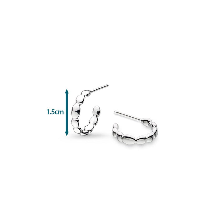 Kit Heath Silver Coast Pebble Ridge Semi Hoop Earrings - MococoKit Heath60171RP5038159167720Earrings