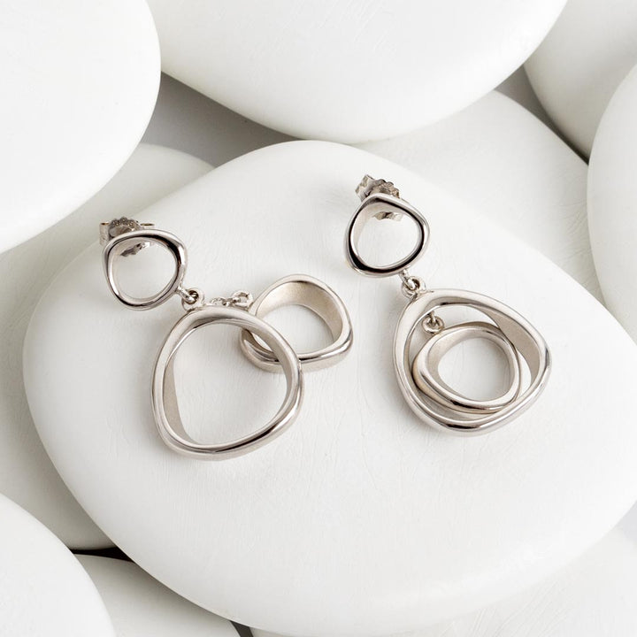Kit Heath Silver Coast Shore Double Link Earrings - MococoKit Heath60055SRP5038159164279Earrings
