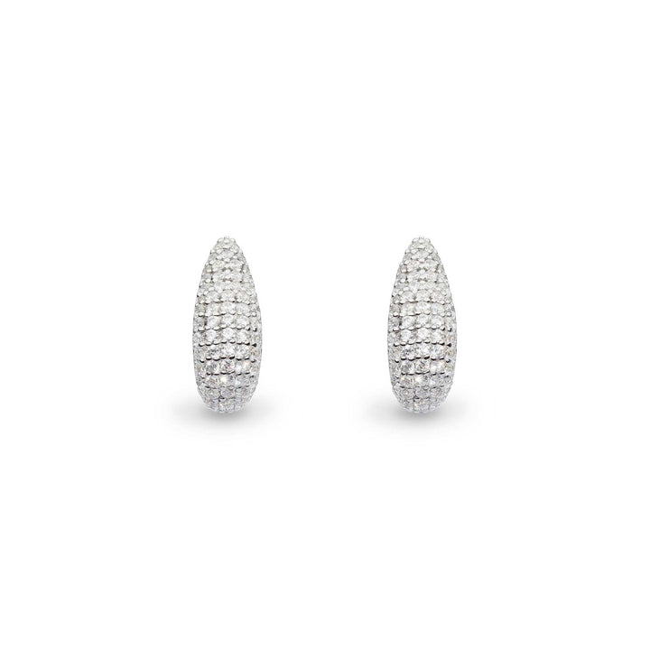 Kit Heath Silver Coast Tumble Glisten Pave Hoop Earrings - MococoKit Heath30161CZ5038159160370Earrings
