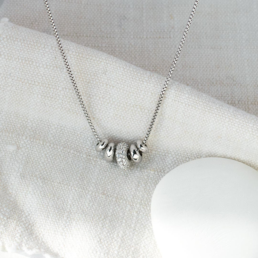 Kit Heath Silver Coast Tumble Glisten Pave Necklace - MococoKit Heath90161CZ5038159160363Necklaces