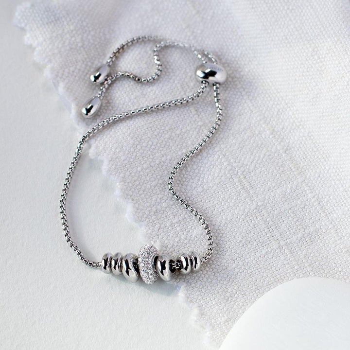 Kit Heath Silver Coast Tumble Glisten Pave Toggle Bracelet - MococoKit Heath70161CZ5038159160387Bracelets