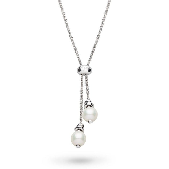 Kit Heath Silver Coast Tumble Pearl Lariat Necklace - MococoKit Heath90166FP5038159167621Necklaces
