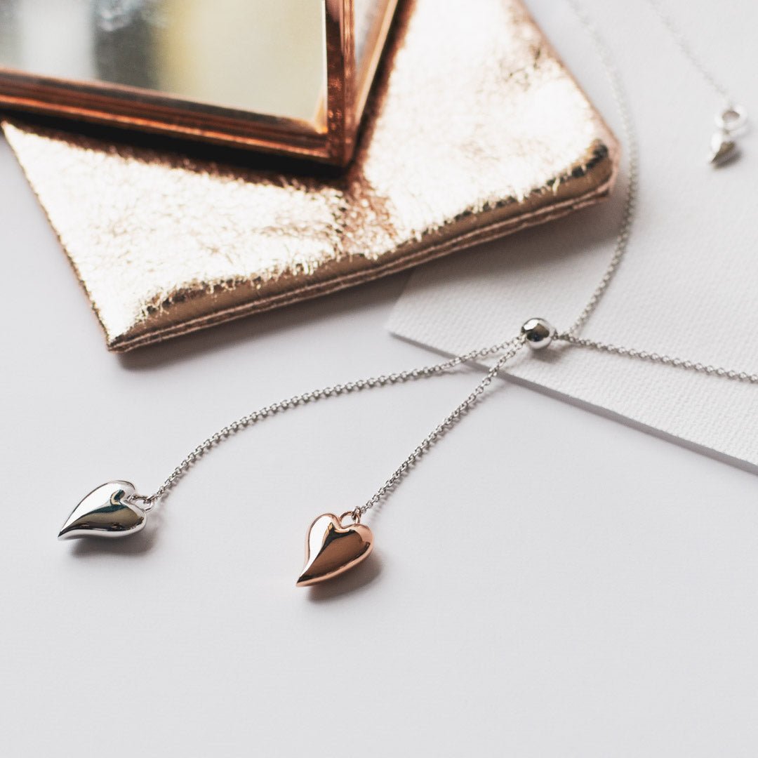 Kit Heath Silver Desire Cherish Blush heart Lariat Necklace - MococoKit Heath90504RRP5038159159176Necklaces