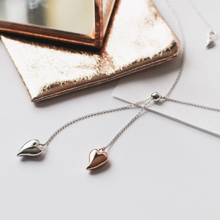Kit Heath Silver Desire Cherish Blush heart Lariat Necklace - MococoKit Heath90504RRP5038159159176Necklaces