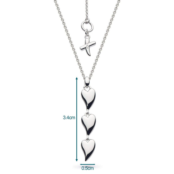 Kit Heath Silver Desire Kiss Triple Hearts Necklace - MococoKit Heath90MK5038159154669Necklaces