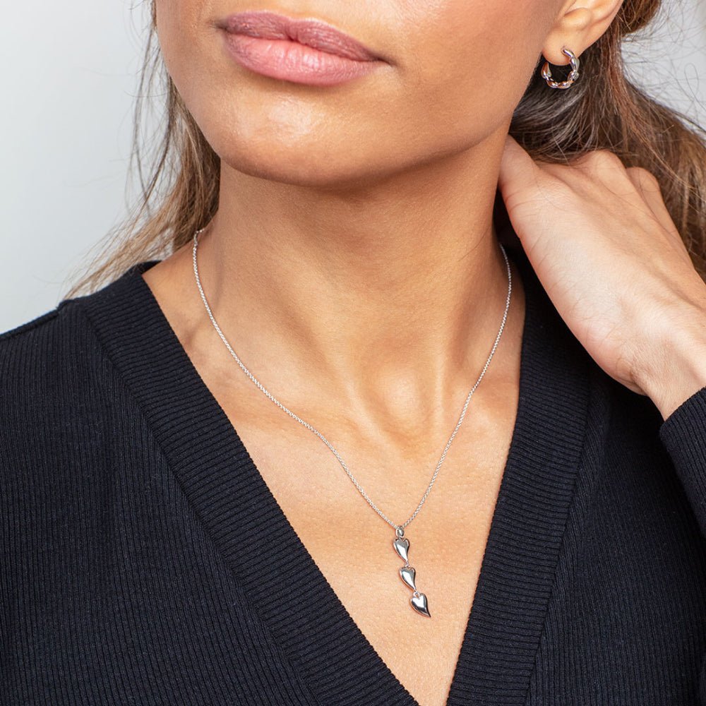 Kit Heath Silver Desire Kiss Triple Hearts Necklace - MococoKit Heath90MK5038159154669Necklaces