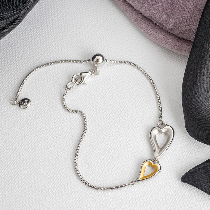 Kit Heath Silver Desire Love Story Double Heart Slider Bracelet - MococoKit Heath70522GDS5038159163920Bracelets