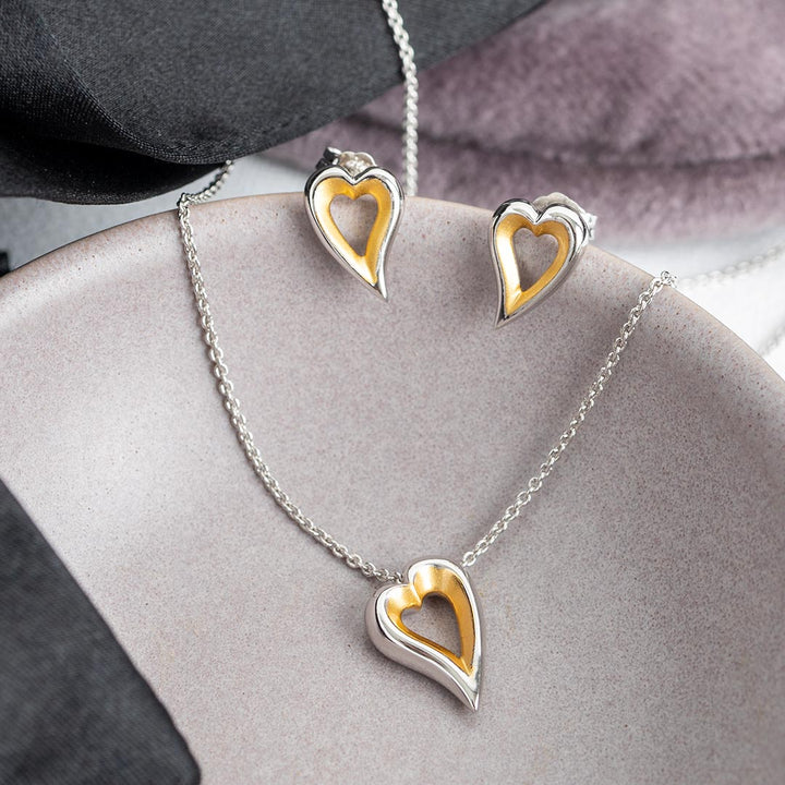 Kit Heath Silver Desire Love Story Gold Small Heart Earrings - MococoKit Heath40521GDS5038159161520Earrings
