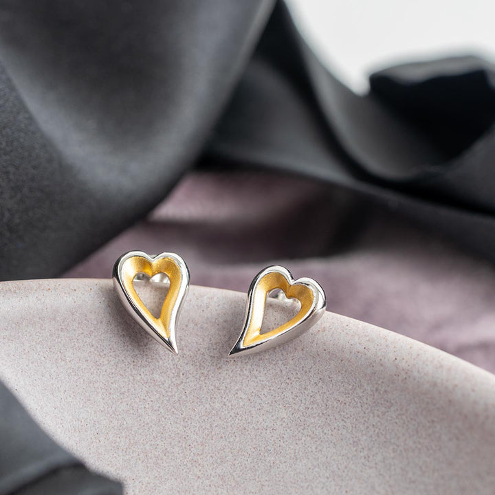 Kit Heath Silver Desire Love Story Gold Small Heart Earrings - MococoKit Heath40521GDS5038159161520Earrings