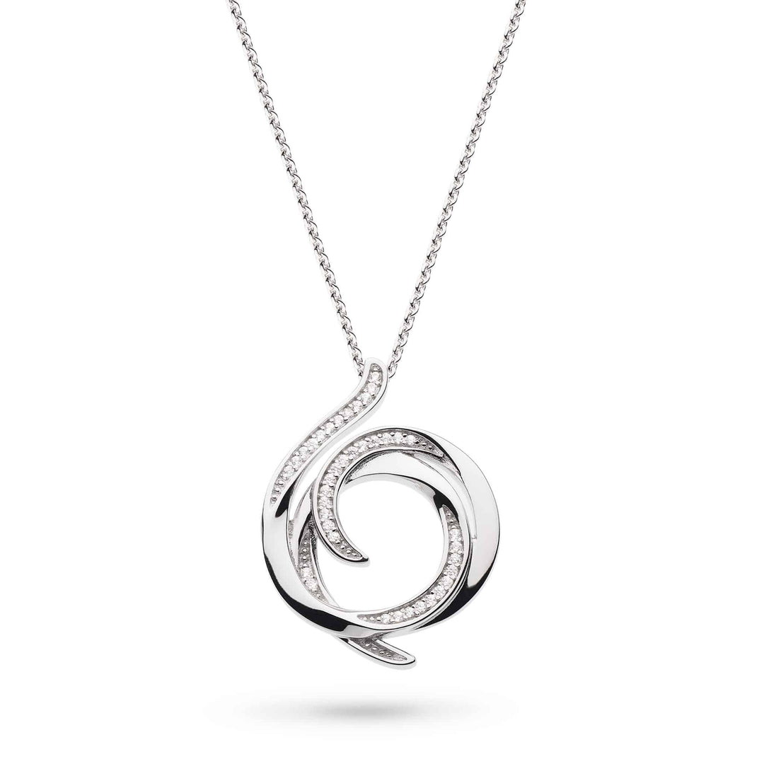 Kit Heath Silver Entwine Helix Wrap Pave Necklace - MococoKit Heath90235CZ5038159163739Necklaces