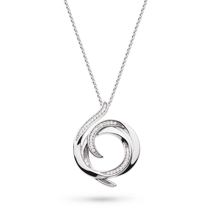 Kit Heath Silver Entwine Helix Wrap Pave Necklace - MococoKit Heath90235CZ5038159163739Necklaces