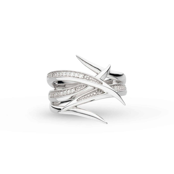 Kit Heath Silver Entwine Helix Wrap Pave Ring - MococoKit Heath10237CZ/M5038159163005Rings