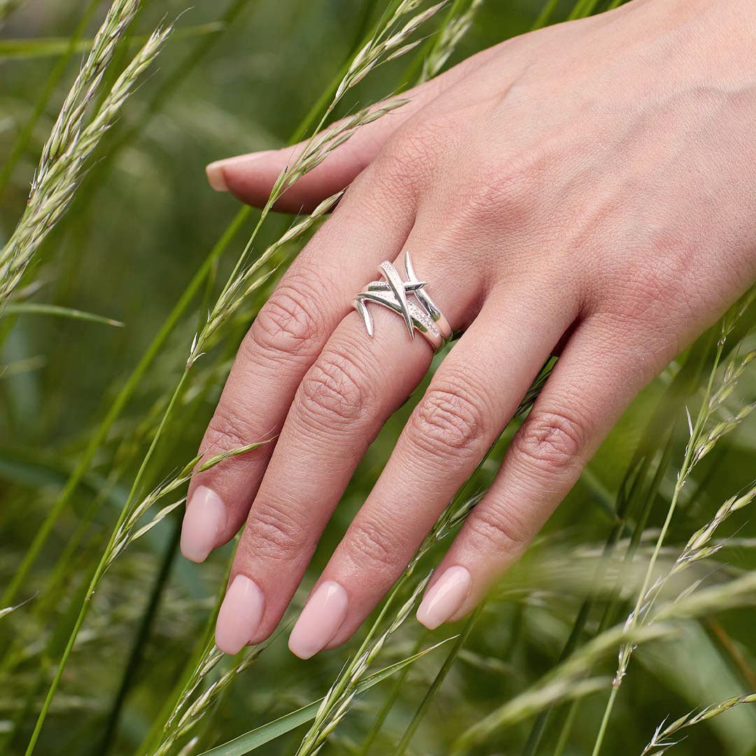 Kit Heath Silver Entwine Helix Wrap Pave Ring - MococoKit Heath10237CZ/M5038159163005Rings
