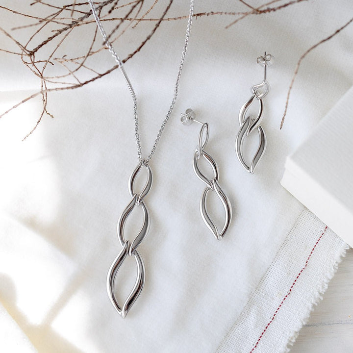 Kit Heath Silver Entwine Twine Trio Link Earrings - MococoKit Heath61143RP5038159165511Earrings