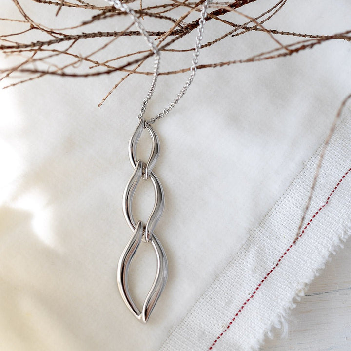 Kit Heath Silver Entwine Twine Trio Link Necklace - MococoKit Heath91143RP5038159165542Necklaces