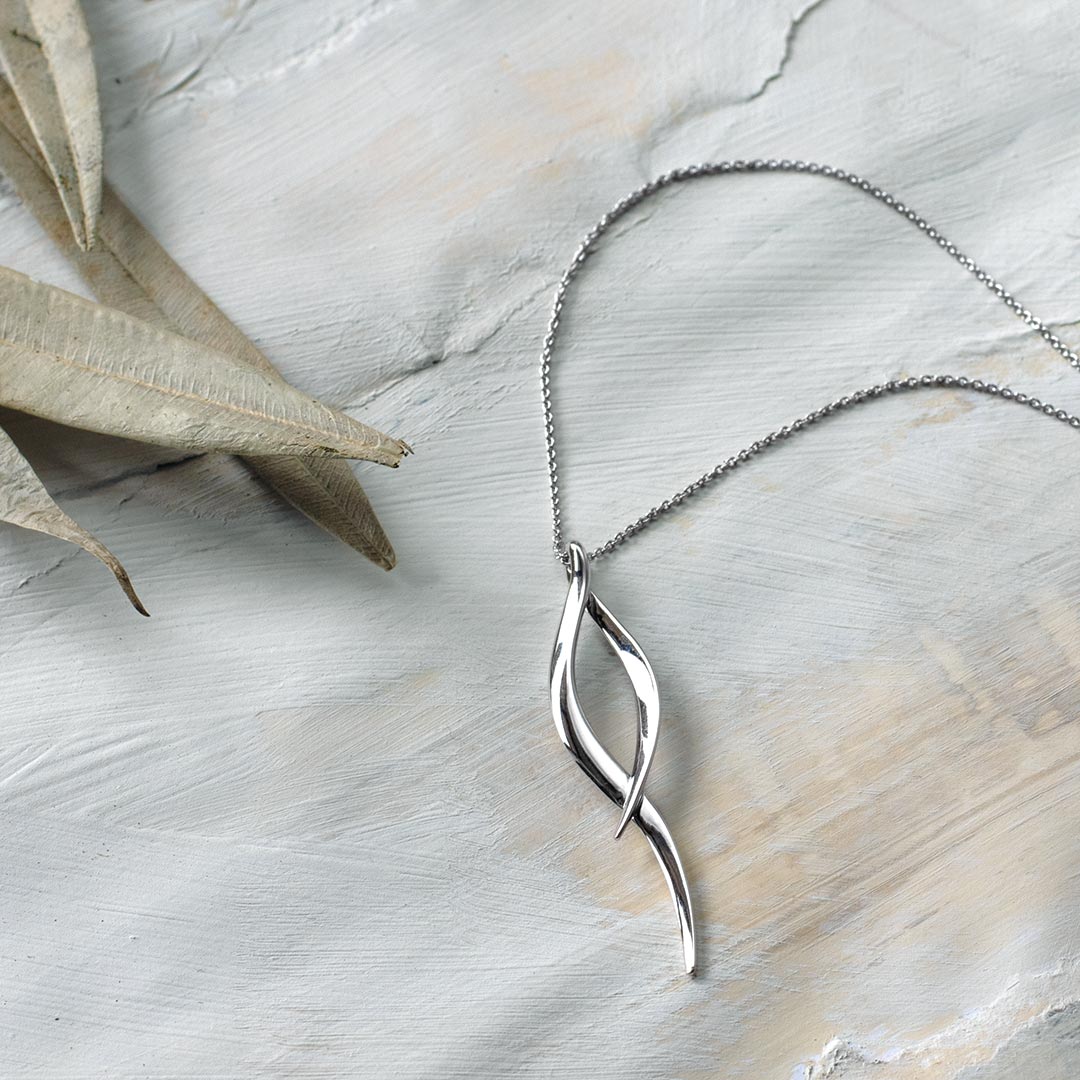 Kit Heath Silver Entwine Twine Twist Necklace - MococoKit Heath90223RP5038159154980Necklaces