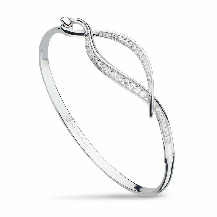 Kit Heath Silver Entwine Twine Twist Pave Hinged Banged - MococoKit Heath70227CZ5038159158766Bracelets