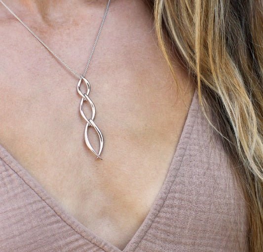 Kit Heath Silver Entwine Twine Twist Trio Link Necklace - MococoKit Heath90229RP5038159165603Necklaces
