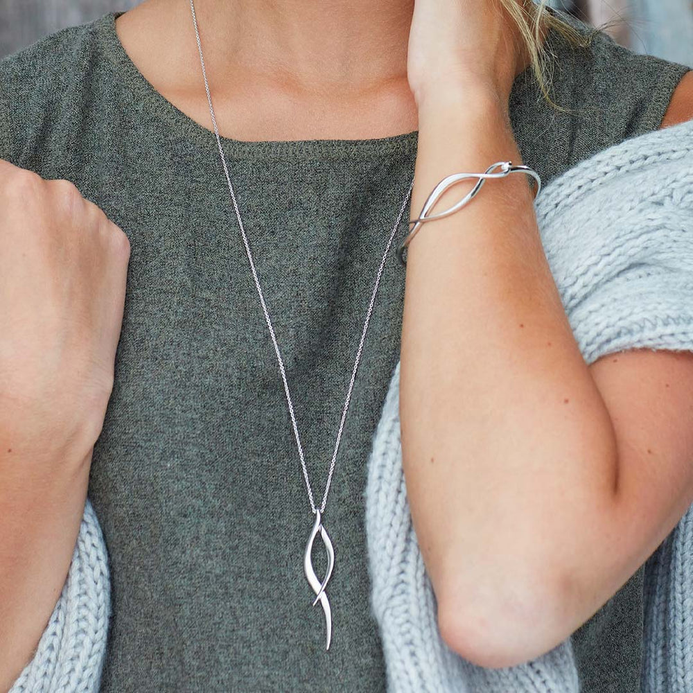 Kit Heath Silver Enwtine Twine Twist Grande Necklace - MococoKit Heath90224RP5038159154997Necklaces