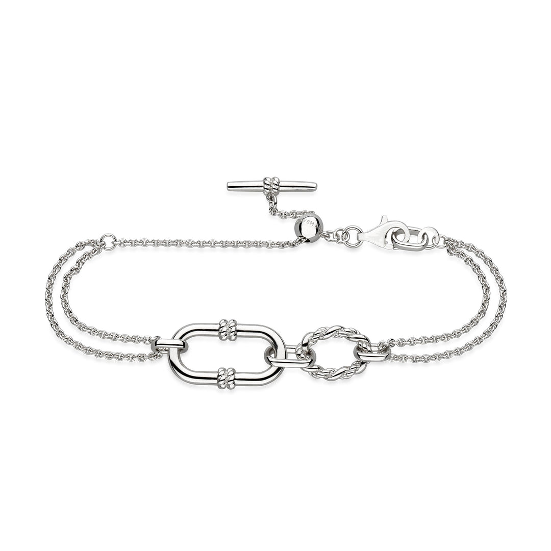 Kit Heath Silver Marina Grande Twin Chain Slider Bracelet - MococoKit Heath71097RP5038159168611Bracelets