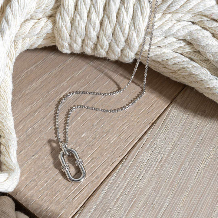 Kit Heath Silver Marina Rope Bar Link Necklace - MococoKit Heath91091RP5038159168697Necklaces