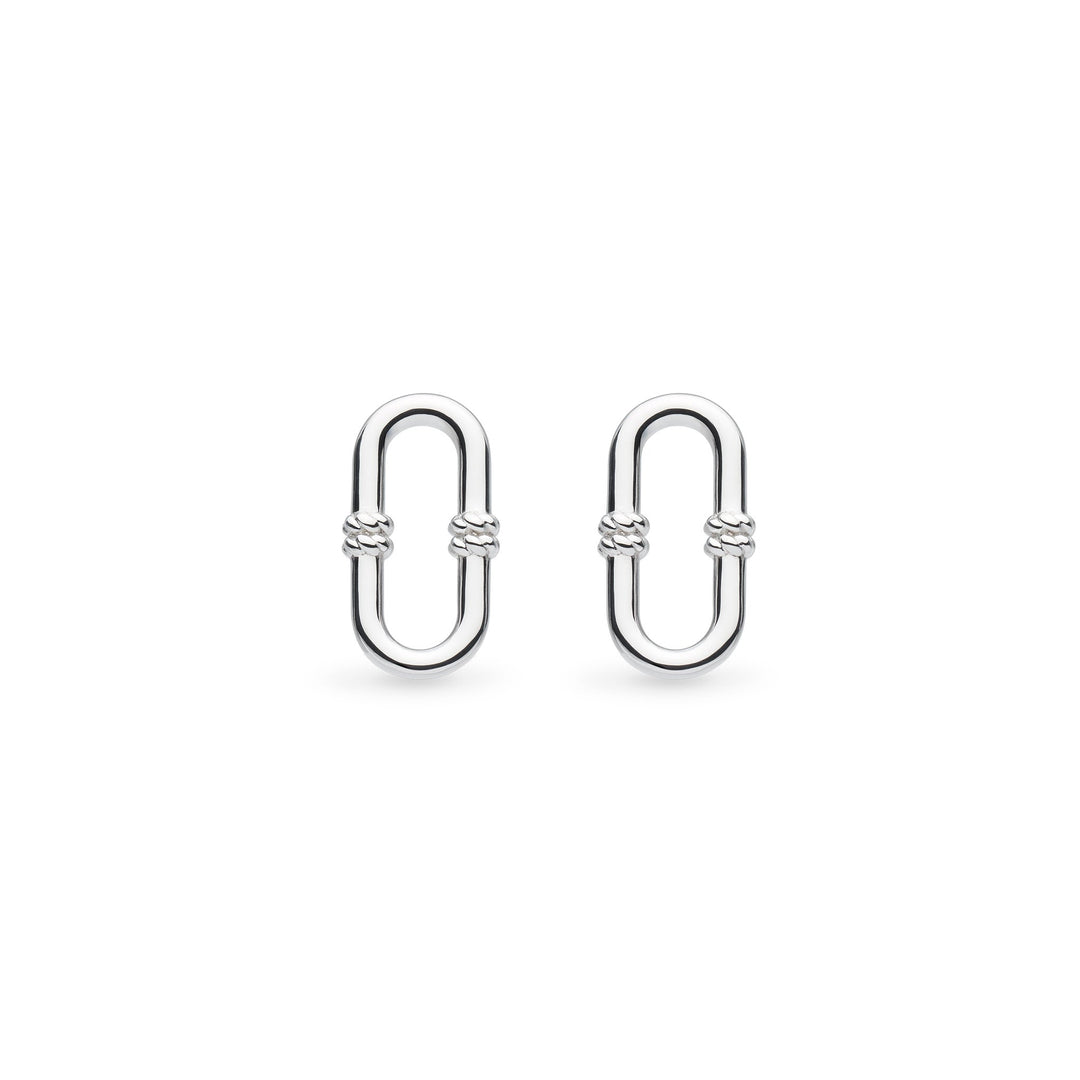Kit Heath Silver Marina Rope Bar Link Stud Earrings - MococoKit Heath41091RP5038159168499Earrings