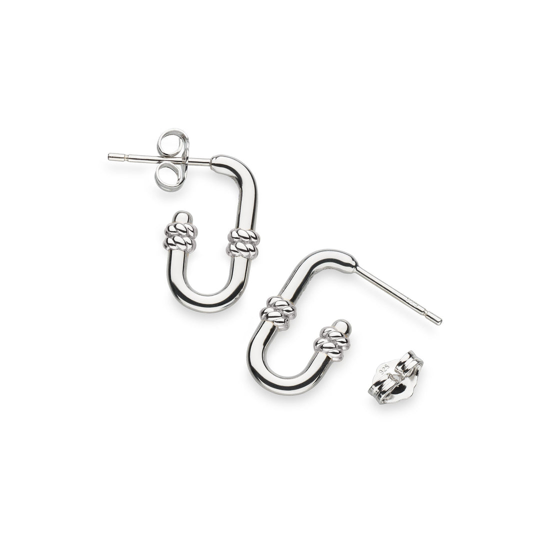 Kit Heath Silver Marina Rope Bar Link Stud Hoop Earrings - MococoKit Heath41092RP5038159168543Earrings
