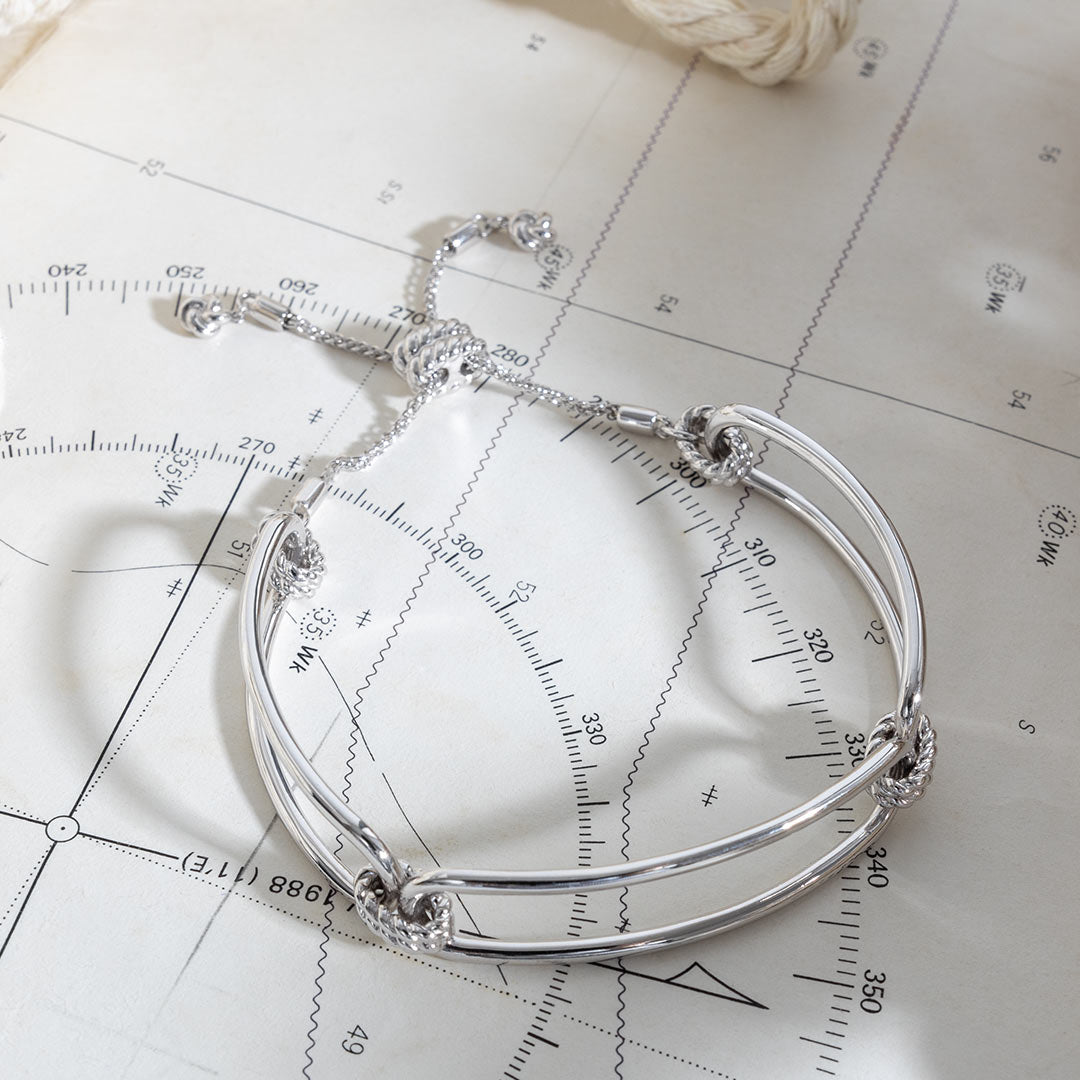 Kit Heath Silver Marina Rope Bar Link Toggle Bracelet - MococoKit Heath71091RP5038159168598Bracelets