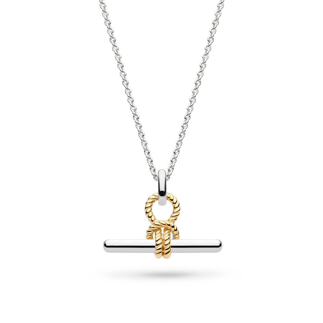 Kit Heath Silver Marina Rope Knot T - Bar Golden Necklace - MococoKit Heath91093GRP5038159168673Necklaces