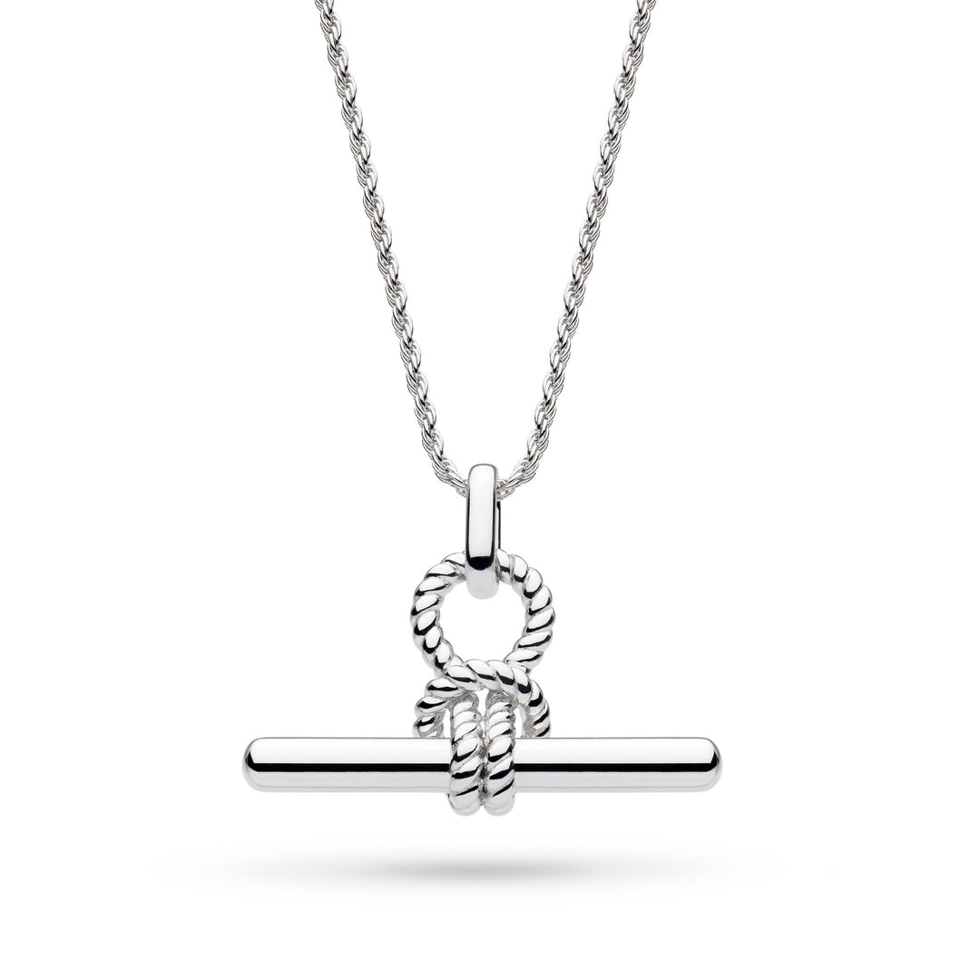 Kit Heath Silver Marina Rope Knot T - Bar Grande Necklace - MococoKit Heath91094RP5038159168680Necklaces