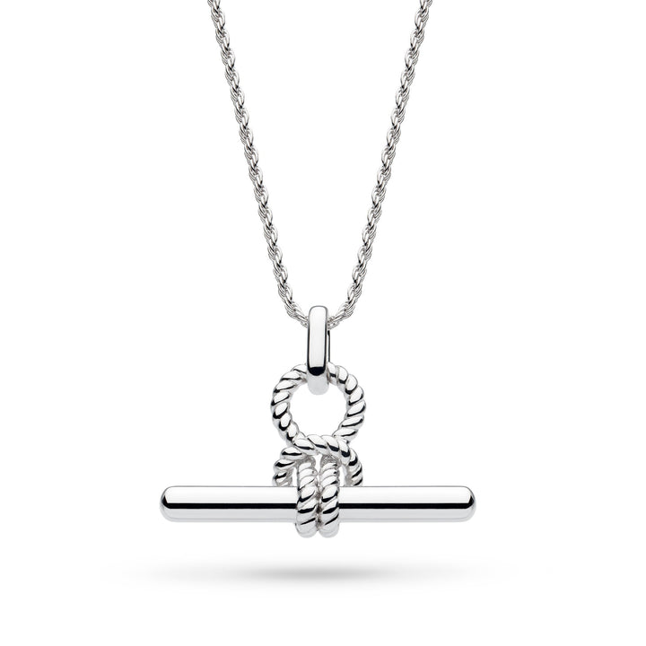 Kit Heath Silver Marina Rope Knot T - Bar Grande Necklace - MococoKit Heath91094RP5038159168680Necklaces