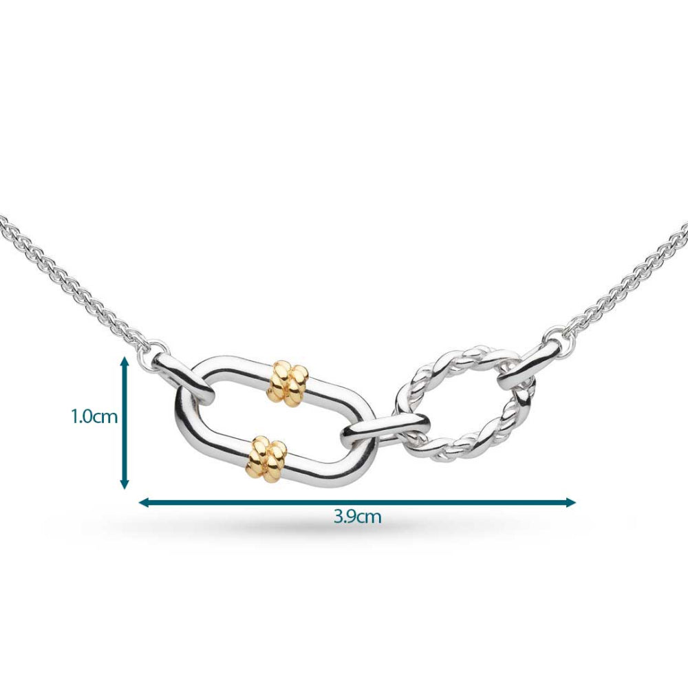 Kit Heath Silver Marina Rope Link Golden Necklace 4