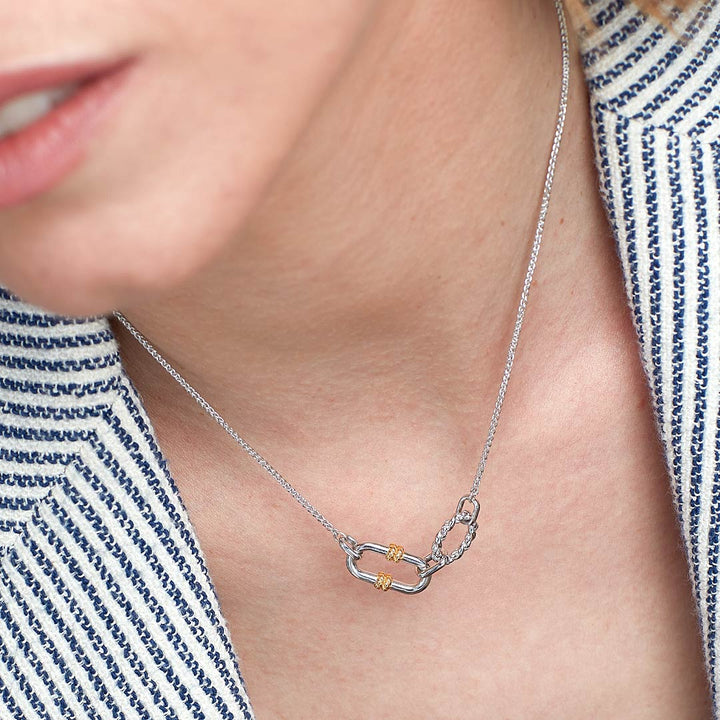 Kit Heath Silver Marina Rope Link Golden Necklace - MococoKit Heath91096GRP5038159168727Necklaces