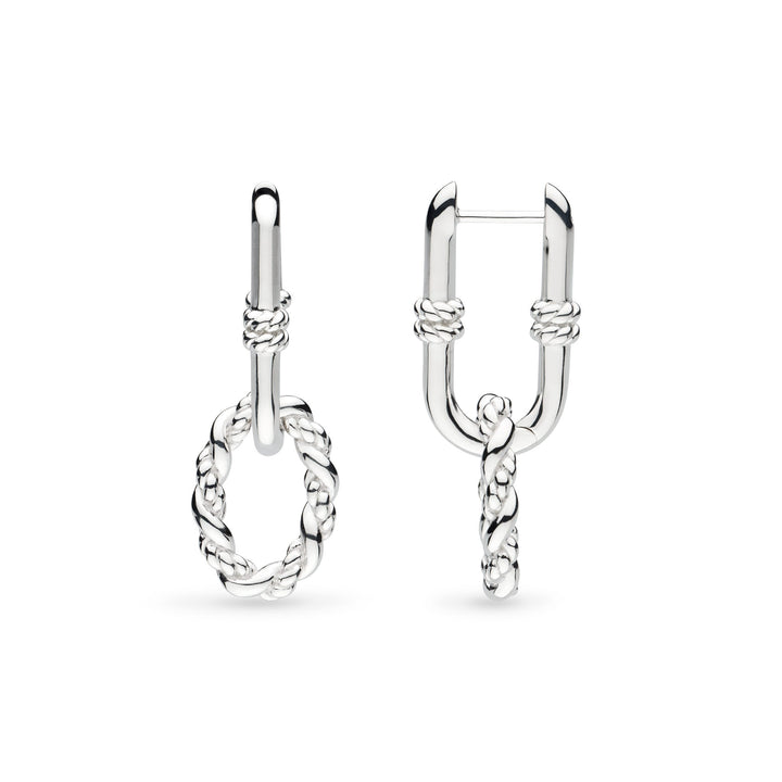 Kit Heath Silver Marina Rope Link Grande Hoop Earrings - MococoKit Heath61099RP5038159168574Earrings