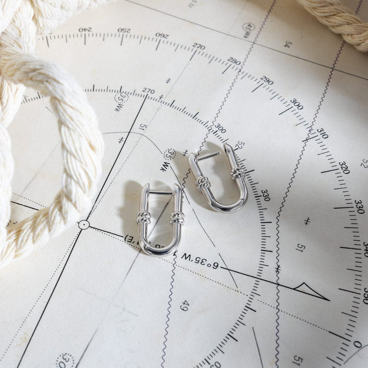 Kit Heath Silver Marina Rope Link Hoop Earrings - MococoKit Heath61091RP5038159168550Earrings